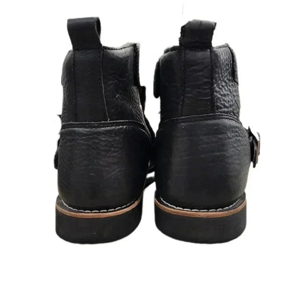 Street&Steel Leather Motorcycle Riding Hard toe Boots, Black, Men's 13 - Picture 4 of 9